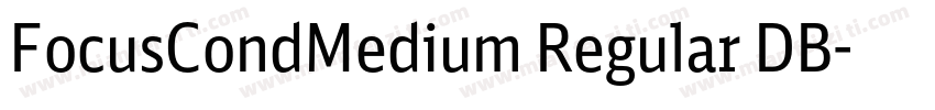 FocusCondMedium Regular DB字体转换